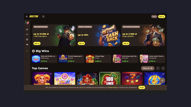 Screenshot del casino Roulettino