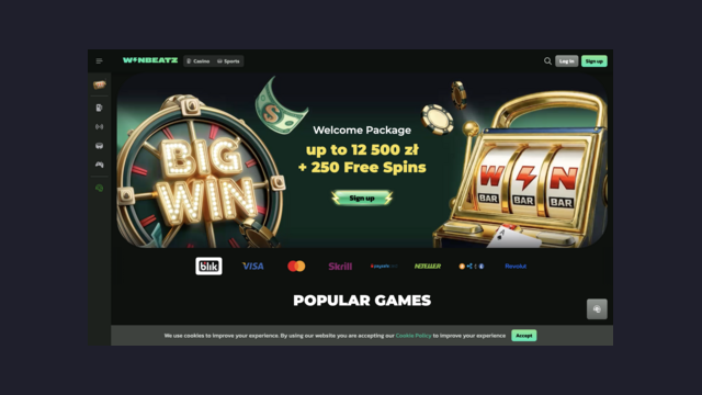 Screenshot del casino Winbeatz